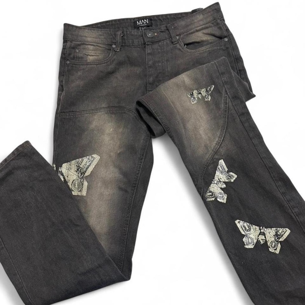 BoohooMan Washed black jeans
